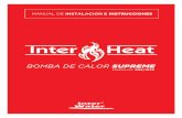 BOMBA DE CALOR SUPREME - inter-heat.com · 4 2 especificaciones 2.1 datos de rendimiento de la unidad de bomba de calor para piscinas *** refrigerante: r410a bomba de calor inter