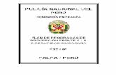 POLICÍA NACIONAL DEL PERÚmunipalpa.gob.pe/codisec2019/PLAN PROGAMAS... · PLAN DE TRABAJO ANUAL 2015 POLICÍA NACIONAL DEL PERÚ COMISARÍA PNP PALPA PLAN DE PROGRAMAS DE ... PLANIFICACION