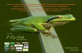 Hyla del Sureste · 2019-11-13 · distribución del sureste ibérico, especie protegida para la que el presente estudio tuvo como objeto evaluar su estado de conservación en la