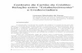 Contrato de Cartão de Crédito: Relação entre ... · R. EMERJ, Rio de Janeiro, v. 16, n. 62, p. 165 - 200, abr. - set. 2013 165 Contrato de Cartão de Crédito: Relação entre