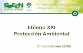 Etileno XXI Protección Ambiental · 2013-10-31 · GAS PEMEX Expl. Prod. (PEP) 66,000 bpd ETANO Cracker de etano Etileno 1,050 kTY PEAD 400 kTY PEBD 300 kTY PEAD 350 kTY ETILENO