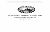 PLAN OPERATIVO INSTITUCIONAL 2013 DIRECCIÓN …El Plan Operativo Institucional de la Dirección Regional de Agricultura Cusco constituye un ... que orienta de manera armónica y uniforme