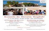 Escuela de Verano 'English' - AIS Altea International …altea-international-school.es/ais/wp-content/uploads/...El Flautista de Hamelin (Age 10-15) El musical, con una actuación