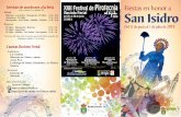 Servicio de autobuses a la feria Fiestas en honor a San Isidro · Reparto de los programas de Fiestas de San Isidro y abanicos. Tras la novena, inauguración de las Fiestas de San