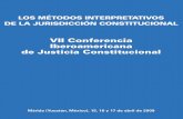 VII Conferencia Iberoamericana de Justicia ConstitucionalEstructura y atribuciones de los Tribunales y Salas Constitucionales de ... de la Suprema Corte de Justicia de la nación de