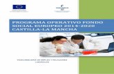 SOCIAL EUROPEO 2014-2020 CASTILLA-LA MANCHA · Castilla-La Mancha 2007-2013. Un análisis diagnóstico en los ámbitos de intervención del FSE, mercado laboral, bienestar e inclusión
