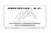 AMEREIAF, A.C.amereiaf.mx/sites/default/files/Estados Financieros 2018.pdf · 2019-06-18 · d. Efectivo e inversiones temporales Este rubro se integra por los depósitos en cuentas