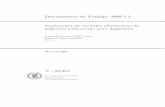 Evaluación de medidas alternativas de inflación subyacente ... 2005 01.pdf · Evaluación de medidas alternativas de inflación subyacente para Argentina Evaluating alternative