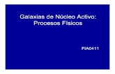 Galaxias de Núcleo Activo: Procesos Físicoslinfante/fia0411_1_10/Archivos_PowerPoint/L21-AGN2.pdf · •Técnica para medir la masa del agujero negro usando su variabilidad, el