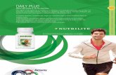 DAILY PLUS - Amway · Una tableta al día aporta los beneficios de 12 vitaminas y 10 minerales esenciales con un Plus: Los exclusivos concentrados Nutrilite de Espinaca, Zanahoria,