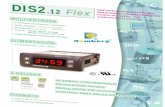 DIS2-12flex- manual completo Flex/DIS2-12 Flex-manual.pdf · 10.2 Entrada analógica para sondas de temperatura Para termopar K, S, R, J; Respete la polaridad Para las prolongaciones