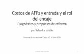 Costos de AFPs y entrada y el rol del encaje · 2019-09-17 · Descripción del Encaje •El activo llamado “encaje” actúa como garantía de que la administradora cumplirá una