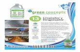 SUPERIOR y MÁS SEGURO 13 Limpiador y Desgrasador · 2016-05-30 · Descripción del producto: El Limpiador y Desgrasador (LD) es un limpiador y desgrasador versátil para trabajos