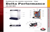 Calderas de doble servicio - Gas Delta Performanceacvinfo.com/posventa/Pdfs/Delta Performance 35-50 MV.pdf · Componente Código Fig. Nº Descrip. comp. Delta Performance 35-50 MV