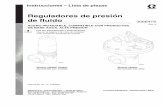 308647k , Reguladores de presión de fluido acero inoxidable · DE BASE AGUA, ALTA PRESIÓN Patente EE.UU. no. 4942899 308647S Rev. K ... La herida producida por la inyección de