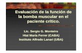 Sergio Monteiro. Evaluacion Bomba Muscular en la UCI [Modo ... · Indice grosero de la capacidad de los músculos respiratorios Factores NM + mecánica Tx -Ab Valores bajos no son