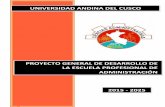 PROYECTO GENERAL DE DESARROLLO DE LA ESCUELA PROFESIONAL DE … · 2019-10-16 · escuela profesional de administraciÓn directora del departamento acadÉmico de administraciÓn dra.