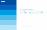 Resultados 2 Trimestre 2015 - BBVA · 31 de Julio de 2015 Resultados 2 13 o Trimestre 2015 % constantes Grupo BBVA ex Venezuela 2T15 Variación 2T15/2T14 % Margen de intereses 3.803