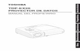 PROYECTOR DE DATOS - murciaeduca.es · 9. Protección del cable de alimentación Los cables de alimentación deberán colocarse para que no sean pisados por personas ni pellizcados