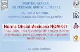 Norma Oﬁcial Mexicana NOM-007 - WordPress.comNorma Oﬁcial Mexicana NOM-007-SSA2-2016, Para la atención de la mujer durante el embarazo, parto y puerperio, y de la persona recién