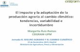 El impacto y la adaptación de la producción agraria …...El impacto y la adaptación de la producción agraria al cambio climático: tendencias, variabilidad e incertidumbre Margarita