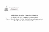 Manual de Organización y Operación de la Dirección General ... · Tomo II Dirección General del Servicio Nacional del Empleo Jalisco, Coordinación General Administrativa. Manual
