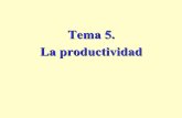Tema 5. La productividad - Universidad de Alcalá (UAH) Madrid 5.pdf · de las diferencias de renta? ¿La acumulación de factores o la productividad? • Para averiguar el nivel