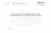 Manual para la Operación del Programa de Certificación (PEC)148.223.14.147/images/CONTENIDO/PEC/Manual para la operacion del PEC.pdf · INEA, convocó a una videoconferencia a los