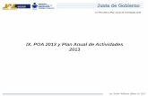 IX. POA 2013 y Plan Anual de Actividades 2013 - …transparencia.info.jalisco.gob.mx/sites/default/files/POA...1ra. Sesión Ordinaria, febrero 26, 2013 IX. POA 2013 y Plan Anual de