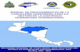 MANUAL DE PROCEDIMIENTOS DE LA CANCILLERÍA HONDUREÑA PARA LA GESTIÓN DE … · 2018-03-24 · Manual de Procedimientos para Gestión de Asistencia Humanitaria Internacional República