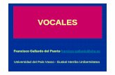 Vocales...• las vocales del castellano se asemejan en duración a las vocales breves del inglés (/ /, / /, / / y / /) • las vocales largas del inglés doblan en duración a las
