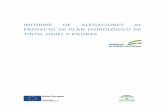 INFORME DE ALEGACIONES AL PROYECTO DE PLAN HIDROLÓGICO DE … · 2016-06-29 · corresponda, ya que desde 2007 este último es el que recoge la planificación energética de Andalucía.
