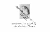 Servicio de Radiología Sesión RX-MI 27/10/10 Luis Martínez ...– Peritonitis tuberculosa. – Enfermedad inflamatoria peritoneal • Paniculitis mesentérica • Mesenteritis retractil