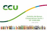 Emisión de Bonos Corporativos Serie J UF 3.000€¦ · mercado de cervezas, aguas minerales y envasadas, gaseosas y néctares; en Bolivia participa en la industria de cervezas, aguas