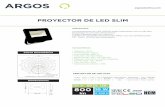 PROYECTOR DE LED SLIMargoselectrica.com/assets/ft-proyector-de-led-slim-cod...Aplicaciones: Los proyectores de LED ARGOS están elaborados con la más alta tecnología en circuitos