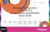Dinámica demográfica 1990-2010 y proyecciones …Chiapas. Tasa de mortalidad infantil total y por sexo, 1990-2030 Chiapas. Esperanza de vida al nacimiento por sexo, 1990-2030 Chiapas.