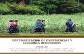 SISTEMATIZACIÓN DE EXPERIENCIAS Y …Citación Sugerida: Ministerio de Ambiente y Recursos Naturales (MARN) y Programa de las Naciones Unidas para el Desarrollo (PNUD). (2018). Sistematización