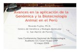 Avances en la aplicación de la Gen ómica y la Biotecnolog ......Avances en la aplicación de la Gen ómica y la Biotecnolog ía Animal en el Perú Ricardo Fujita, Ph.D. Centro de
