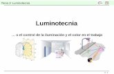 Introducción a la Optometría Ocupacional...3 - 2 Tema 3: Luminotecnia • Preámbulo – Repaso de Fotometría • Producción de luz: tipos de lámparas • Luminarias • Diseño