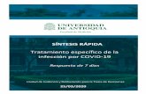 Tratamiento específico de la infección por COVID-19...Tratamiento específico de la infección por COVID-19 Unidad de Evidencia y Deliberación para la Toma de Decisiones (UNED)