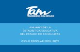ANUARIO DE LA ESTADÍSTICA EDUCATIVA DEL ESTADO DE … · 2019-04-29 · anuario de la estadÍstica educativa del estado de tamaulipas ciclo escolar 2018-2019 . directorio . lic.