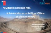 SEMINARIO COCHILCO 2017: Rol de Cochilco en las ... VPE Seminario...TEMARIO Nuestro rol en políticas públicas Fortalecimiento de Cochilco Principales iniciativas Representación