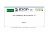 Curso Avanzado con Microsoft Project 2013campus.eigp.net/recursos/docs/s4-trabajando-con-recursos... · 2017-02-24 · Curso Avanzado con Microsoft Project 2013 Sesión 4 Docente: