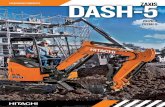 DASH-58 n Los bujes de aceite mejoran la durabilidad y aumentan a 500 horas los intervalos de lubricación de la junta de brazo y aguilón y a 100 horas los del cucharón. DURAILIDAD