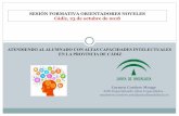 SESIÓN FORMATIVA ORIENTADORES NOVELES Cádiz, 23 de … · Acuerdo de 4 octubre de 2011 (Plan AACCII) Manual Atención Altas Capacidades Intelectuales (AACCII) ... -Colaboración