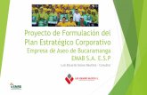 Proyecto de Formulación del Plan Estratégico Corporativo · 2017-01-24 · eficacia para contribuir al embellecimiento de la ciudad, al mejoramiento de la calidad de vida de la