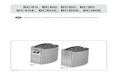 BC45, BC60, BC80, BC90 BC45E, BC60E ... - Outlet Piscinas · Cuando se enciende el calentador por primera vez, tanto el calentador como las piedras desprenden olor. Para eliminar