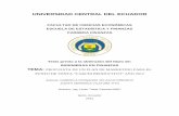 UNIVERSIDAD CENTRAL DEL ECUADOR · UNIVERSIDAD CENTRAL DEL ECUADOR PORTADA FACULTAD DE CIENCIAS ECONÓMICAS ESCUELA DE ESTADÍSTICA Y FINANZAS CARRERA FINANZAS Tesis previo a la obtención