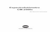 Espectrofotómetro CM-2500c · • El CM-2500c puede ocasionar interferencias si se u tiliza cerca de un televisor, un aparato de radio, etc. • Dado que el CM-2500c usa un microordenador,