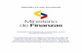 REPÚBLICA DEL ECUADOR - Ministerio de Economía y Finanzas...ajuste para disminución por consumo de los “Bienes de ... respectivos auxiliares, verificando que la totalidad del